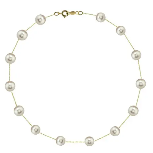 Colier perle Akoya japoneze 5,5–6 mm, aur 14K | KASKADDA®