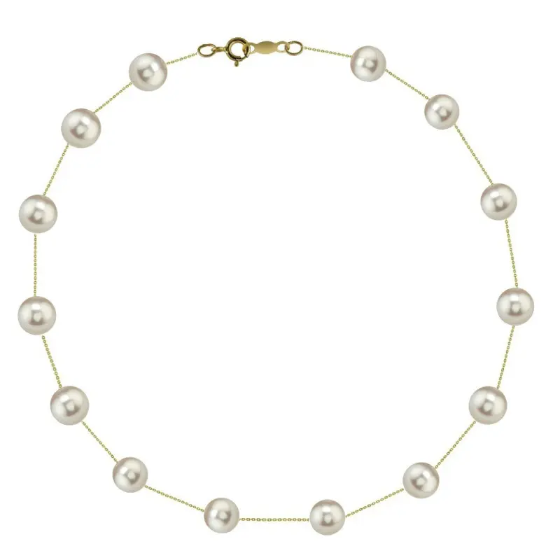 Colier perle Akoya japoneze 5,5–6 mm, aur 14K | KASKADDA® Colier perle Akoya japoneze 5,5–6 mm, aur 14K | KASKADDA®