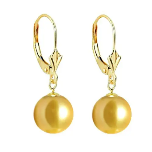 Set cu Perle Naturale Rare Akoya Gold si Aur de 14 karate