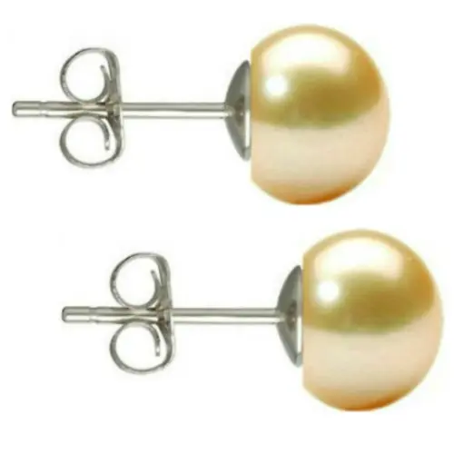 Set Argint Rodiat, Inel Reglabil cu Zirconii si Cercei cu Perle Naturale Crem de 7,5-8 mm