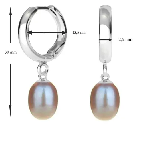 Set Argint, Inel Reglabil cu Zirconii si Cercei Tip Creole cu Perle Naturale Lavanda