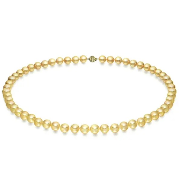 Colier perle Akoya aurii, 6,5–7 mm, aur 14K | KASKADDA®