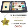 Set Zodiak, Argint si Pietre Semipretioase Naturale, Model 5