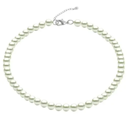 Colier Perle Naturale Albe 6–7 mm, Argint 925 | KASKADDA®
