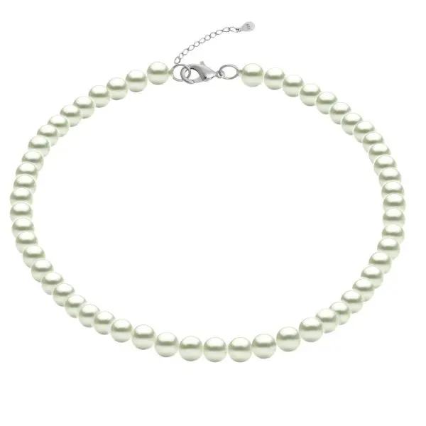 Colier Perle Naturale Albe 6–7 mm, Argint 925 | KASKADDA®