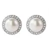 Cercei Perfect Elegance din Argint cu Perle Naturale de 6,5-7 mm si Zirconii