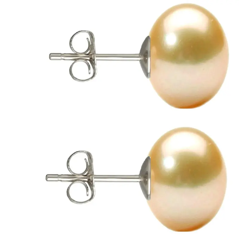 Cercei Argint cu Perle Naturale Crem de 12-13 mm