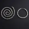 Set Argintiu Bizantin 6 mm din Otel Inoxidabil