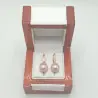Cercei Aur Galben de 14k cu Perle Naturale Premium Lavanda Mari, Rare, Forma Lacrima, de 11/9 mm