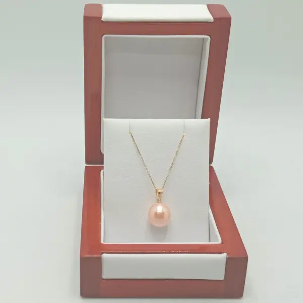 Colier Perla Naturală Crem, 11/9 mm, Aur 14K | KASKADDA®