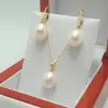 Set Perle Mari 12/9 mm, Aur 14K – Colier și Cercei Lacrimă | KASKADDA®