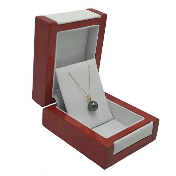 Colier perlă naturală Tahitiană 9 mm, aur galben 14K | KASKADDA®