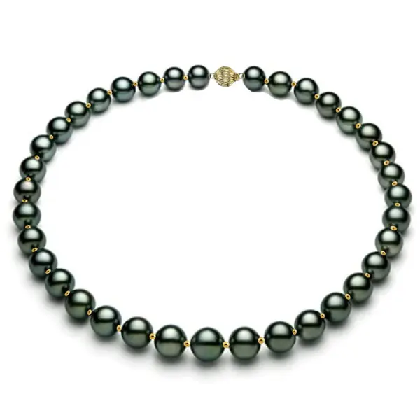Colier perle Tahitiene 9–11 mm cu bile aur 14K | KASKADDA®