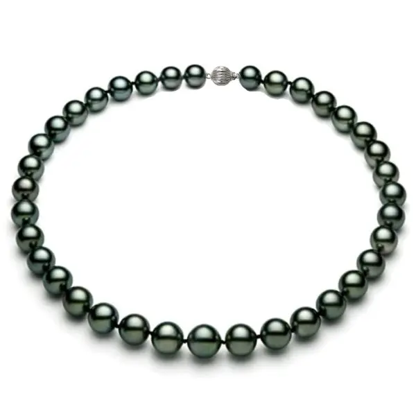 Colier perle Tahitiene 9–11 mm, aur alb 14K | KASKADDA®