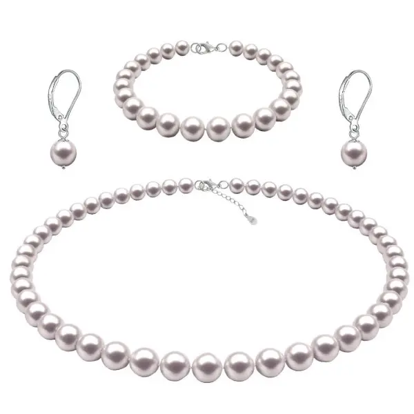Set Perle Albe 6–7 mm, Argint 925 – Colier, Brățară, Cercei Tortiță | KASKADDA®