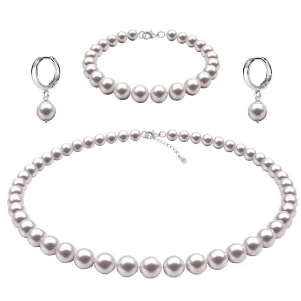 Set Perle Albe 6–7 mm, Argint 925 – Colier, Brățară, Creole | KASKADDA®