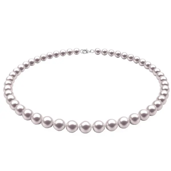 Set Argint, Colier, Bratara si Cercei Tip Creole cu Perle Naturale Albe de 6-7 mm
