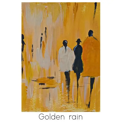 Felicitare Pictata Manual Golden Rain