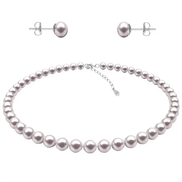 Set Perle Albe 6–7 mm, Argint 925 – Colier și Cercei | KASKADDA®