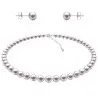 Set Perle Albe 6–7 mm, Argint 925 – Colier și Cercei | KASKADDA®