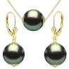 Set Perle Tahitiene 11 mm, Aur Galben 14K – Colier și Cercei | KASKADDA®