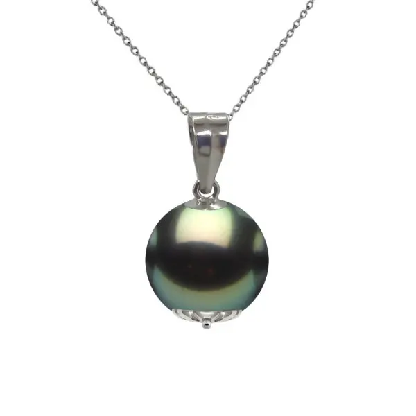 Set Perle Tahitiene 9 mm, Aur Alb 14K – Colier și Cercei | KASKADDA®
