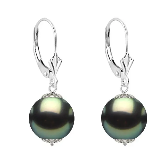 Set Perle Tahitiene 9 mm, Aur Alb 14K – Colier și Cercei | KASKADDA®