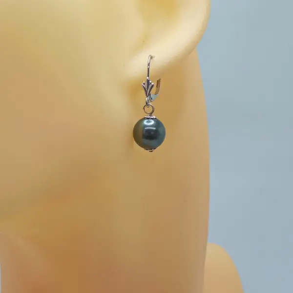 Set Perle Tahitiene 9 mm, Aur Alb 14K – Colier și Cercei | KASKADDA®