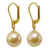 Cercei cu Perle South Sea Aurii 10,5–11 mm, Aur Galben 14K – KASKADDA®