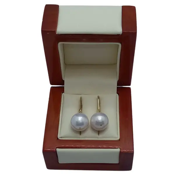 Cercei Kaskadda cu Perle Naturale Edison, Calitate Premium AAA, Perle Rare Gigant de 13 - 13,5 mm si Aur Galben de 14k