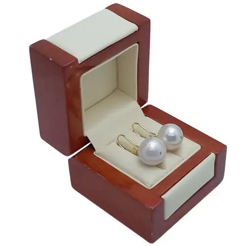 Cercei Kaskadda cu Perle Naturale Edison, Calitate Premium AAA, Perle Rare Gigant de 13,5 - 14 mm si Aur Galben de 14k