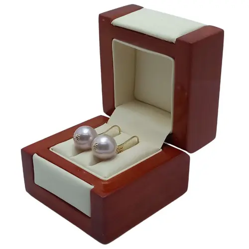Cercei Kaskadda cu Perle Naturale Edison, Calitate Premium AAA, Perle Rare Gigant de 11,5 - 12 mm si Aur de 14k