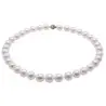Colier perle naturale Edison albe 11,5–14,5 mm, aur alb 14K | KASKADDA®