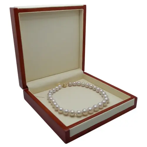 Colier Kaskadda cu Perle Naturale Edison, Calitate Premium AAA, Perle Rare Gigant de 11,5 – 14,5 mm si Aur Galben de 14k