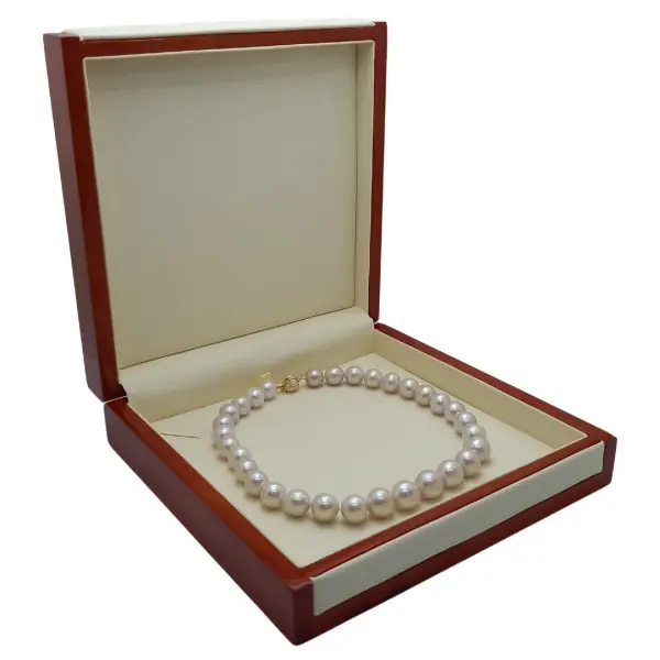Colier perle naturale Edison albe 11,5–14,5 mm, aur 14K | KASKADDA®