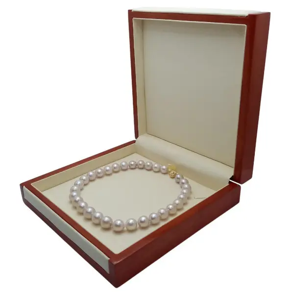 Colier perle naturale Edison albe 11,5–14,5 mm, aur 14K | KASKADDA®