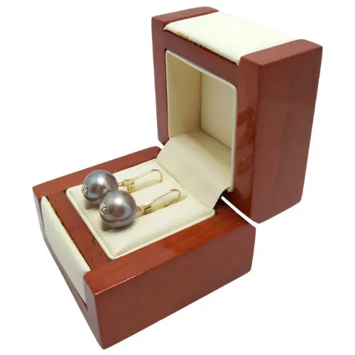 Cercei Kaskadda cu Perle Naturale Edison Lavanda, Calitate Premium AAA, Perle Rare Gigant de 12,5 - 13 mm si Aur de 14k