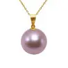 Colier Perlă Naturală Lavandă Edison, 12,5 mm, Aur 14K | KASKADDA®