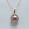 Colier Perlă Naturală Lavandă Edison, 12,5 mm, Aur 14K | KASKADDA®