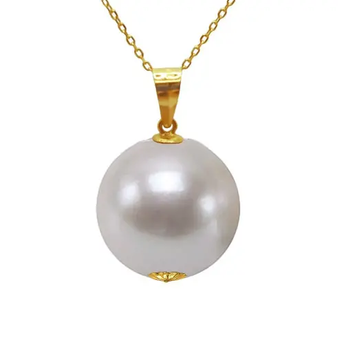 Colier Perla Edison Albă, 11,5–12 mm, Aur Galben 14K | KASKADDA®