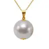 Colier Perla Naturală Albă Edison, 12,5–13 mm, Aur 14K | KASKADDA®