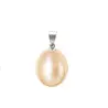 Pandantiv Aur Alb de 14k cu Perle Naturale Premium Crem, Rare, Forma Lacrima, de 12/9 mm