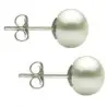 Cercei Argint, Tip Surub cu Perle Naturale Albe, Calitatea AAA, de 7-8 mm