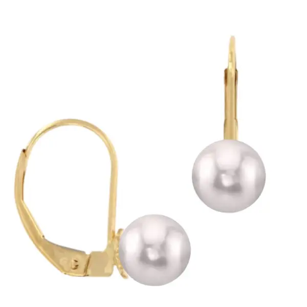 Cercei Perle Akoya Japoneze 5–6 mm, Aur Galben 14K – KASKADDA