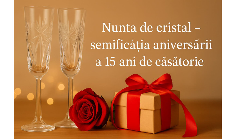 Nunta de cristal – semnificația aniversării a 15 ani de căsătorie