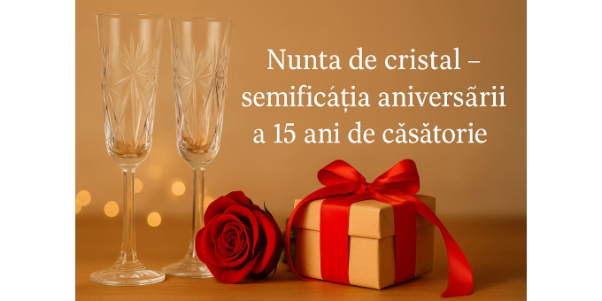 Nunta de cristal – semnificația aniversării a 15 ani de căsătorie